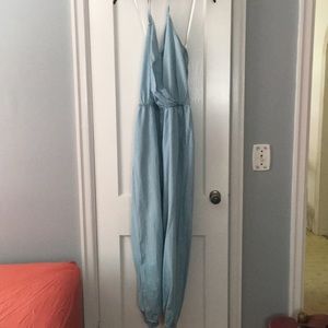 Lightweight denim jumpsuit